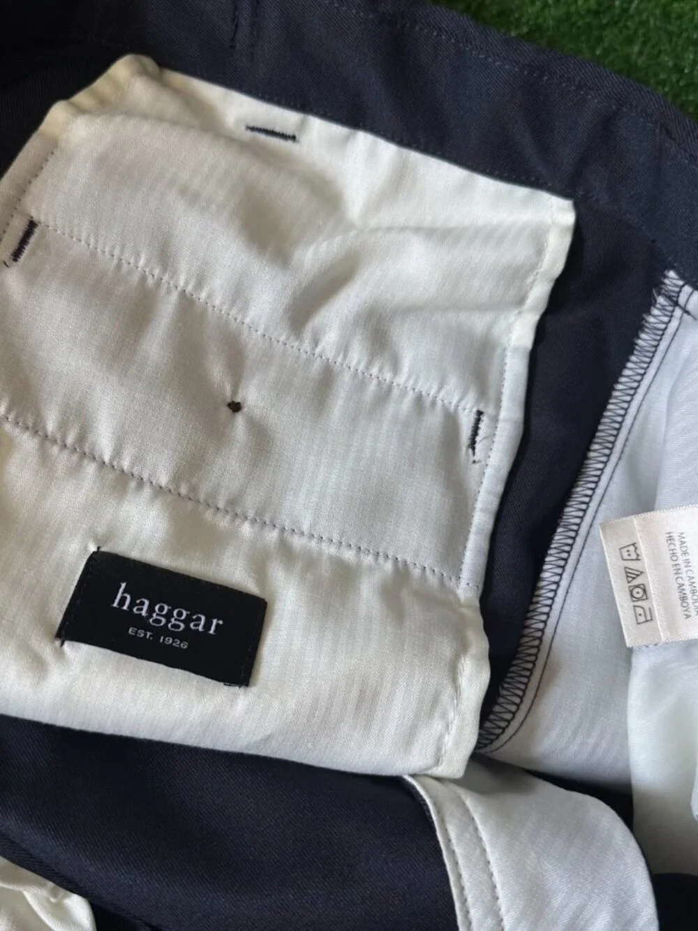 Haggar Cool 18 Performance Golf Shorts Men's Size 40 Navy Classic Pleated NWT